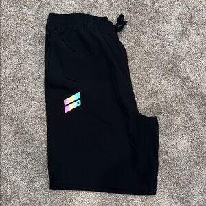 Men’s Hurly Black Shorts with iridescent logo Size XL